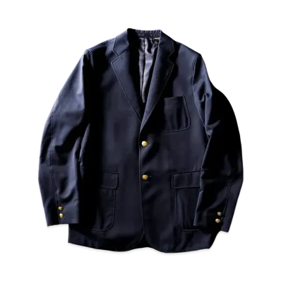 BEAMS 3B Blazer Combat Wool "Navy"