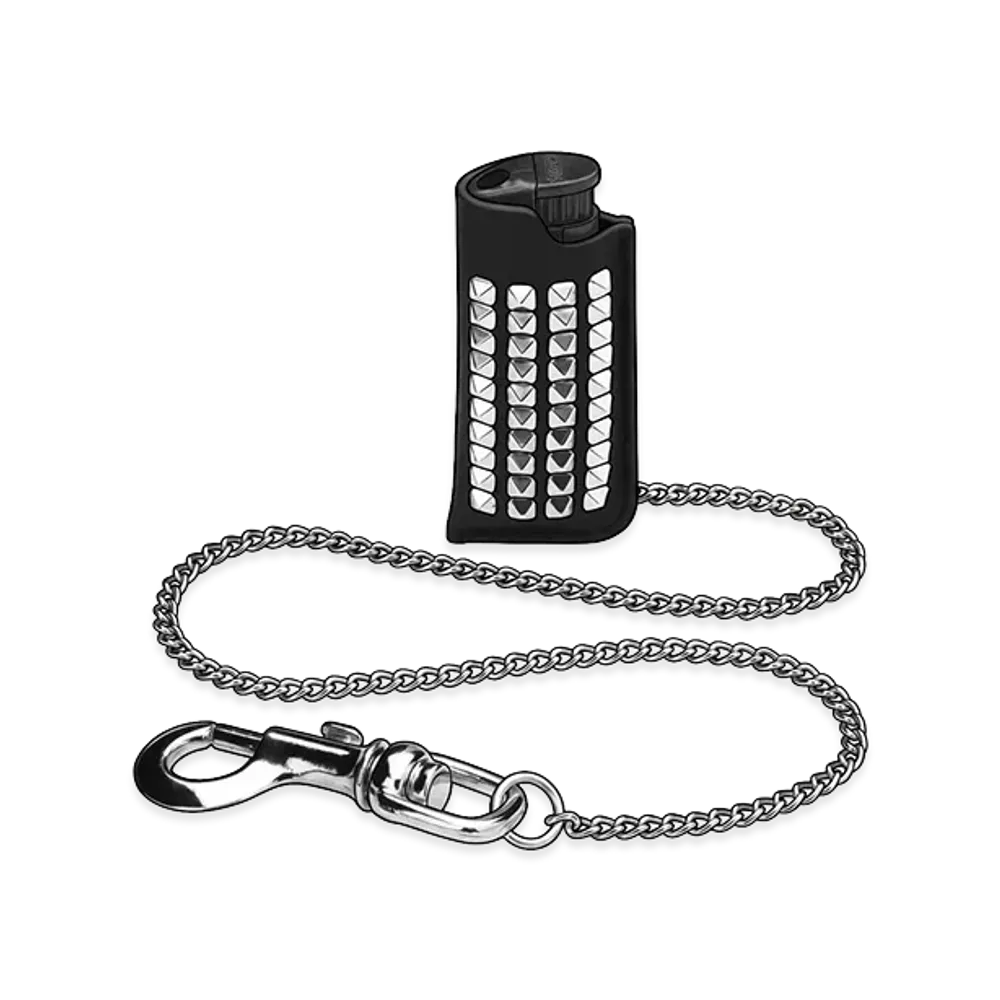 Supreme Studded Leather Lighter Holder "Black"