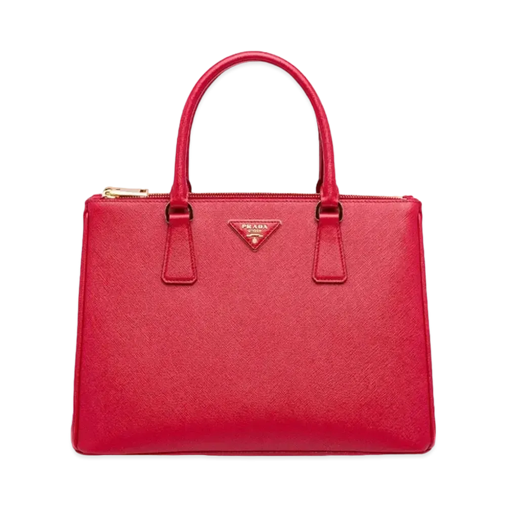PRADA Galleria Saffiano Leather Large Bag "Red"
