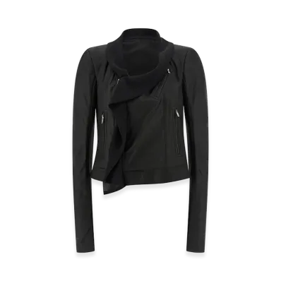 Rick Owens Women's Scarf Biker' Jacket "Black"