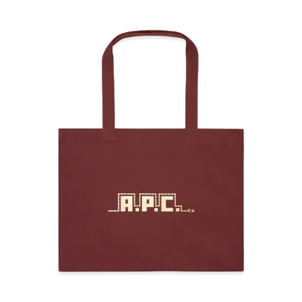 A.P.C. Diane Lny 25 Shopping Bag "Wine Red"