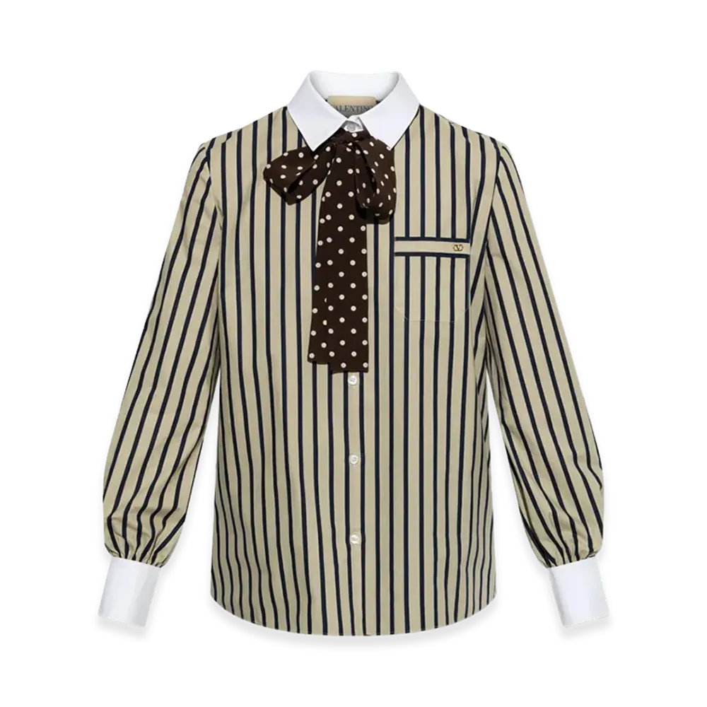 Valentino Women's Shirt "Neutrals/Blue"