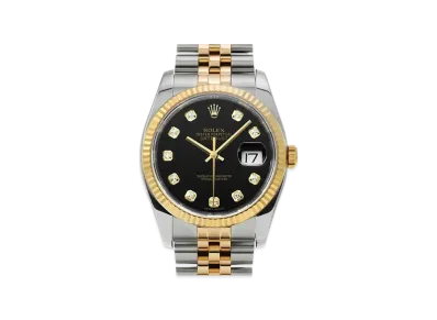 ROLEX Datejust 10P Diamonds "Black/Stainless Steel/Yellow Gold"