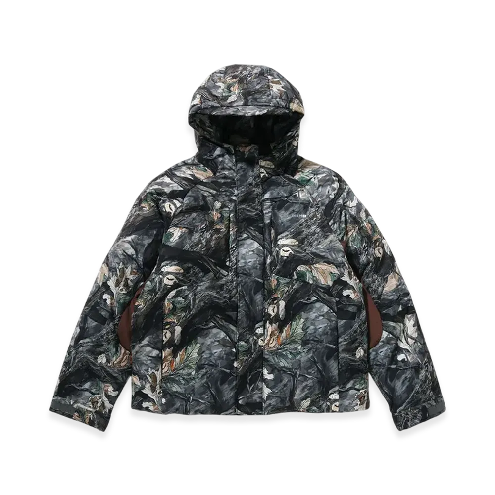 A BATHING APE Metal Logo Down Jacket "Brown"