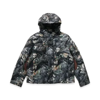 A BATHING APE Metal Logo Down Jacket "Brown"