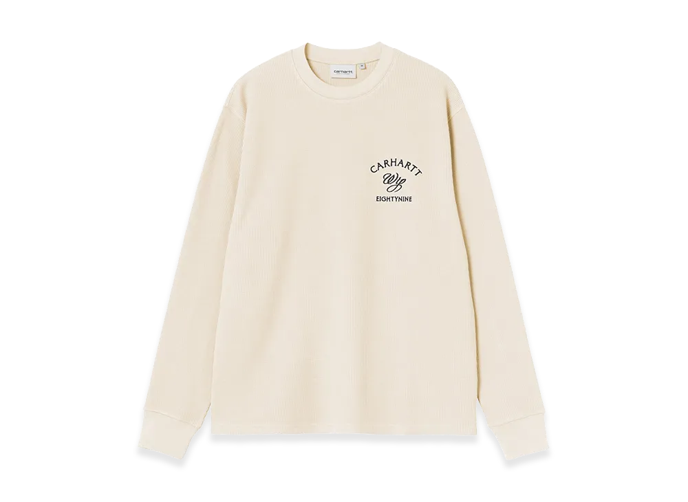 Carhartt WIP L/S Eightynine Waffle T-Shirt "Natural/Black"