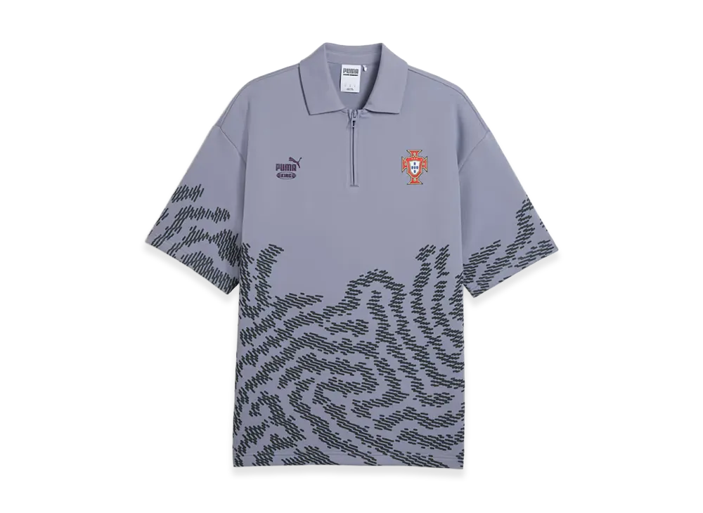 PUMA x Salehe Bembury x Portugal Football King Short Sleeve Polo Shirt "Gray Sky"