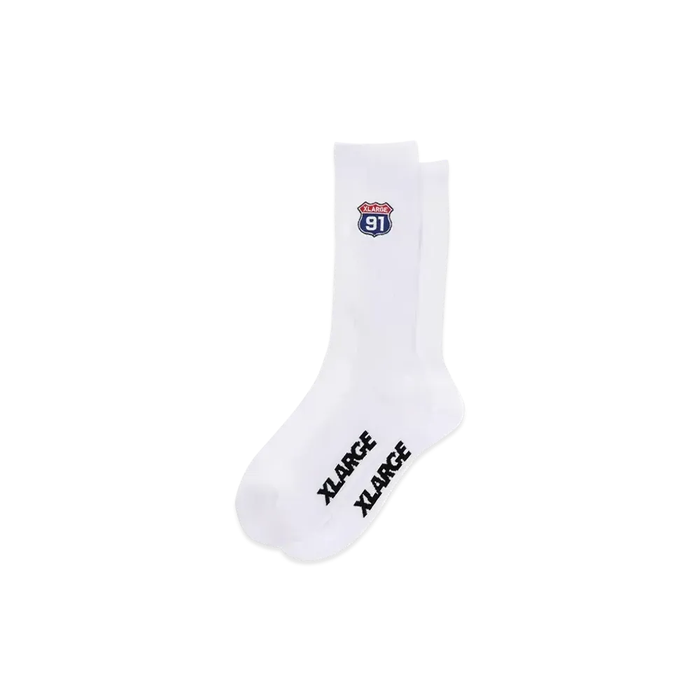 XLARGE XL 91 Embroidered Socks "White"