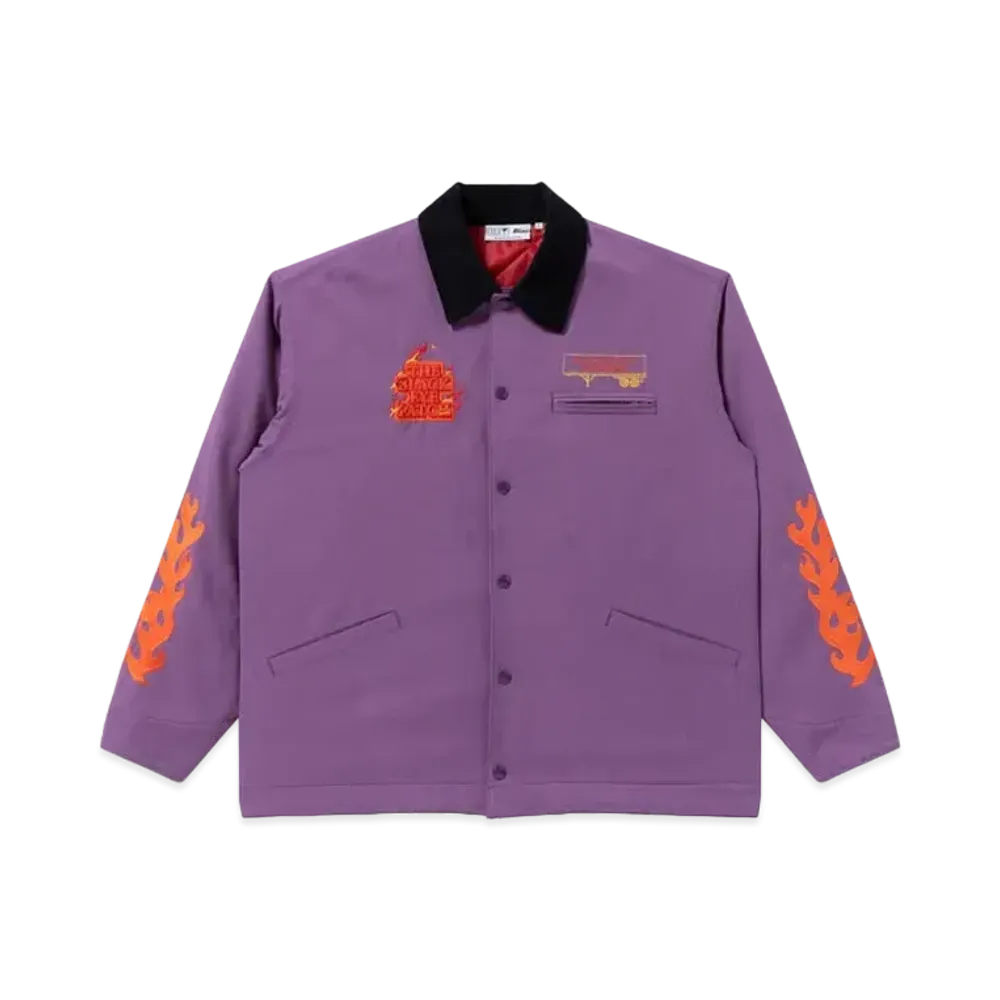 Black Eye Patch Burning OG Label Duck Jacket "Purple"