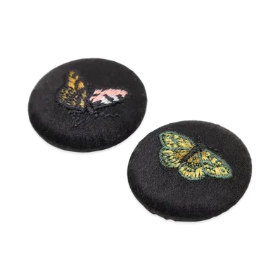 UNDERCOVER Fabric Embroidered Badge Set of 2 "Black"