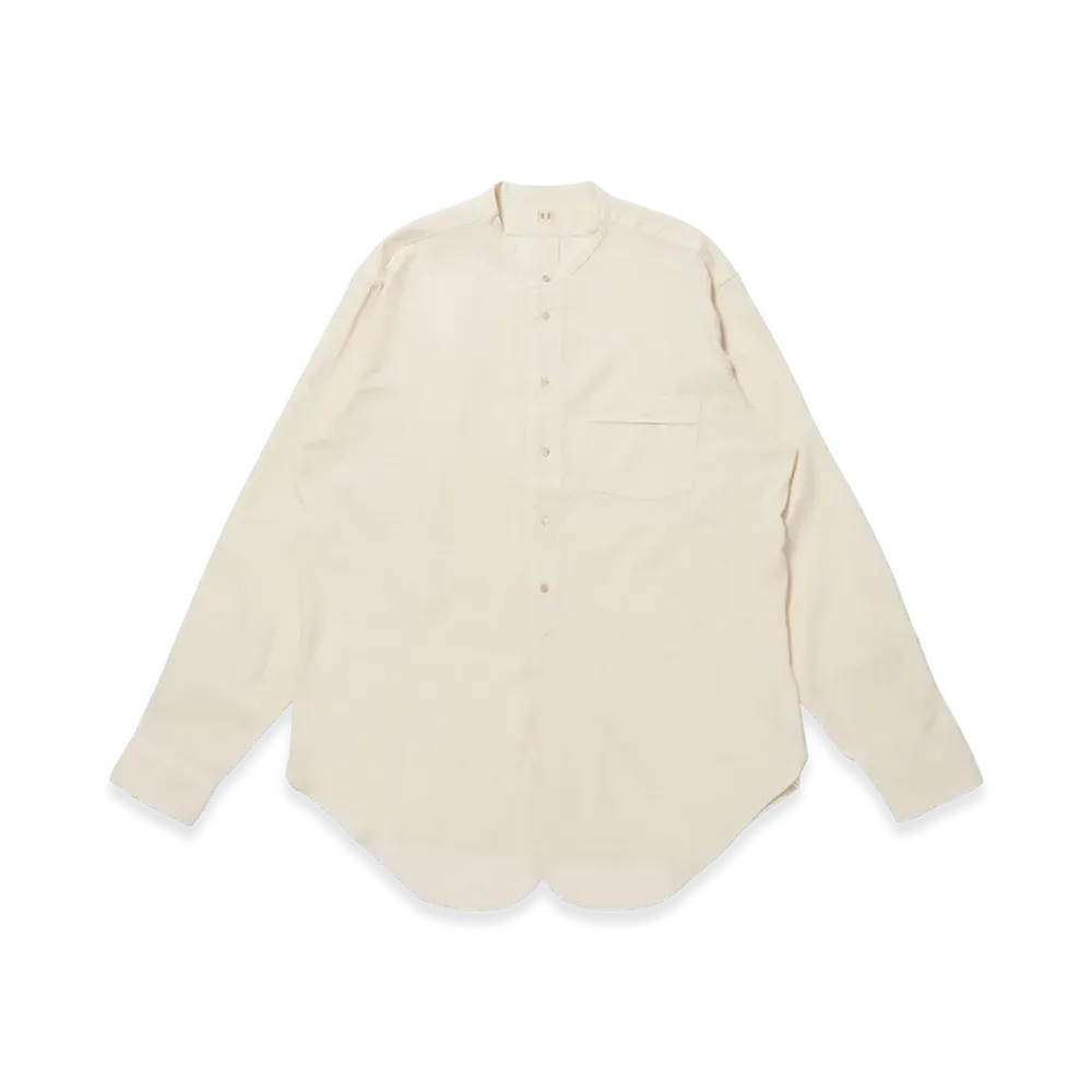 T.T Taiga Takahashi LOT.104 Band Collar Shirt "Ivory"