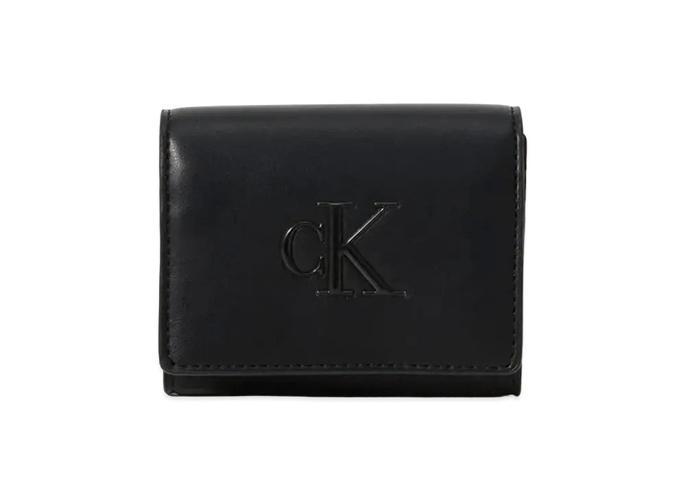 Calvin Klein Embossed Monogram Bifold Wallet "Black"