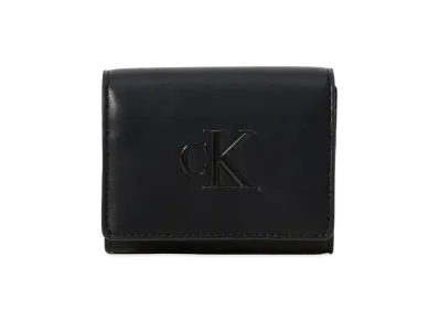 Calvin Klein Embossed Monogram Bifold Wallet "Black"
