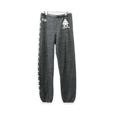 Chrome Hearts Cemetery Cross Print Sweat Pants "Grey"