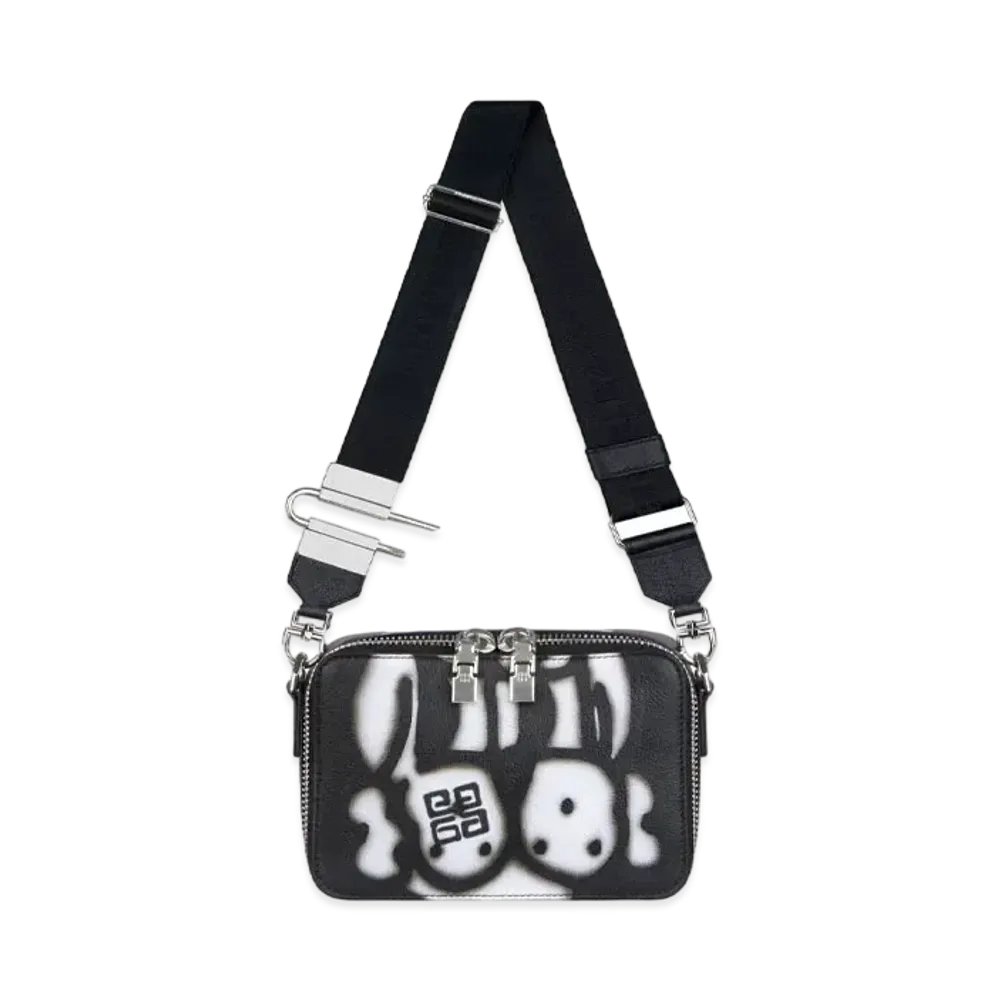 GIVENCHY Antigona U Camera Bag In Leather With Tag Effect Dog Print "Black"