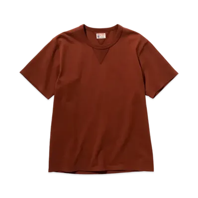 THE REAL McCOY'S GUSSET T-SHIRT "Crimson"