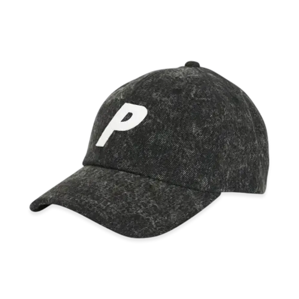 PALACE P 6-Panel Acid "Wash Black"