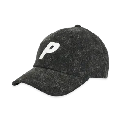PALACE P 6-Panel Acid "Wash Black"
