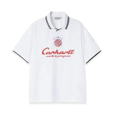 Carhartt WIP S/S Terrace Football T-Shirt "Heart Train Jacquard/White"