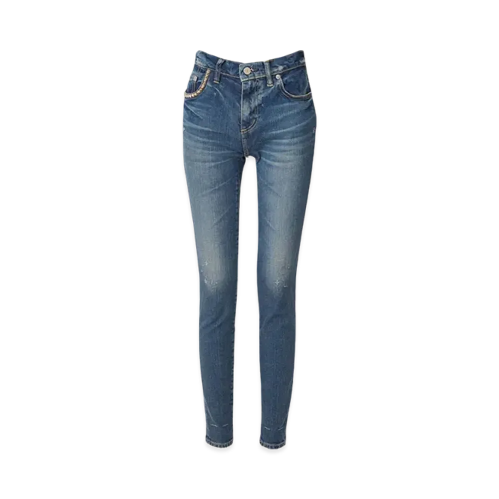 HYSTERIC GLAMOUR SP Processed Slim Denim Pants "Light Indigo Blue"