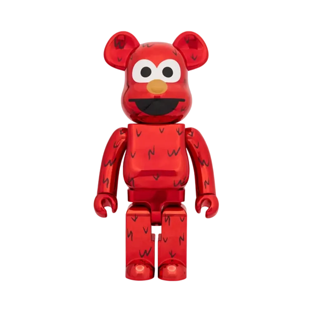 MEDICOM TOY "BEARBRICK" -SESAME STREET- ELMO CHROME Ver. 1000%