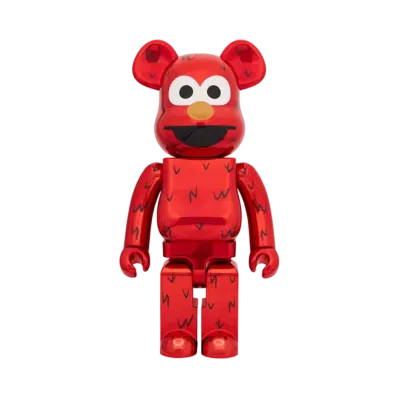 MEDICOM TOY "BEARBRICK" -SESAME STREET- ELMO CHROME Ver. 1000%