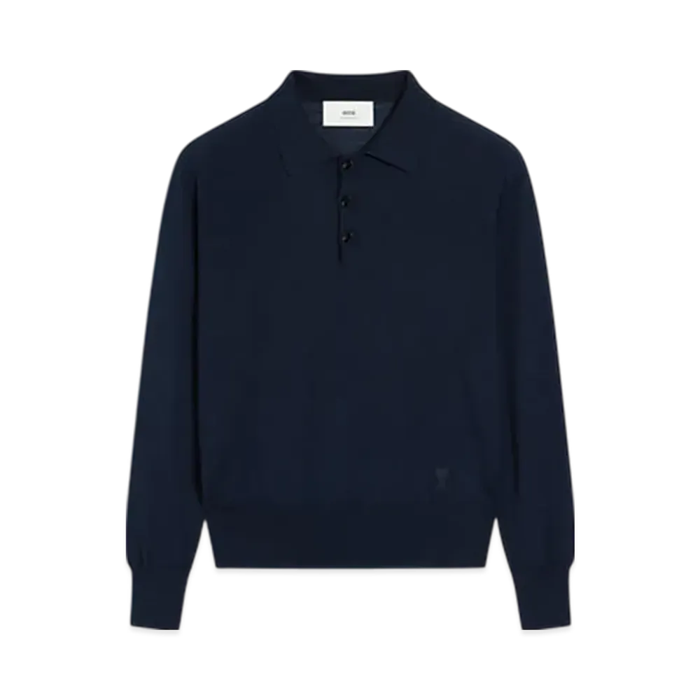 AMI PARIS Ami de Coeur Polo "Navy Blue"