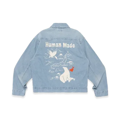 HUMAN MADE Denim Embroidery Work Jacket "Indigo"