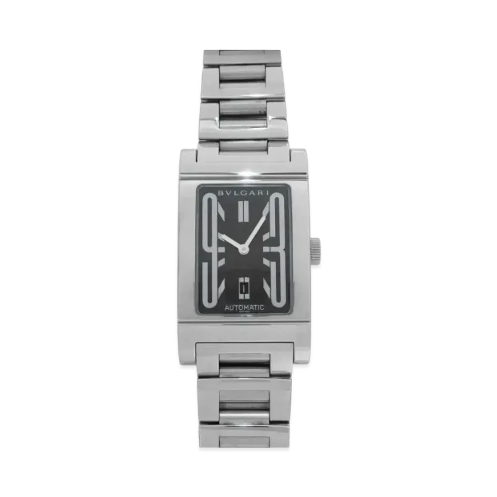 BVLGARI Lettangolo "Black/Stainless Steel/Silver"