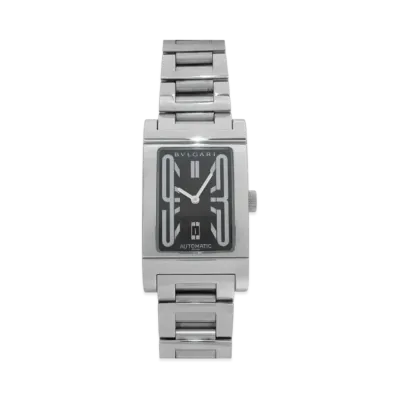 BVLGARI Lettangolo "Black/Stainless Steel/Silver"