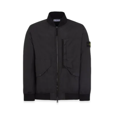 Stone Island 40923 Garment Dyed Crinkle Reps Recycled Nylon with Primaloft-TC Bomber Jacket - 23FW "Black"