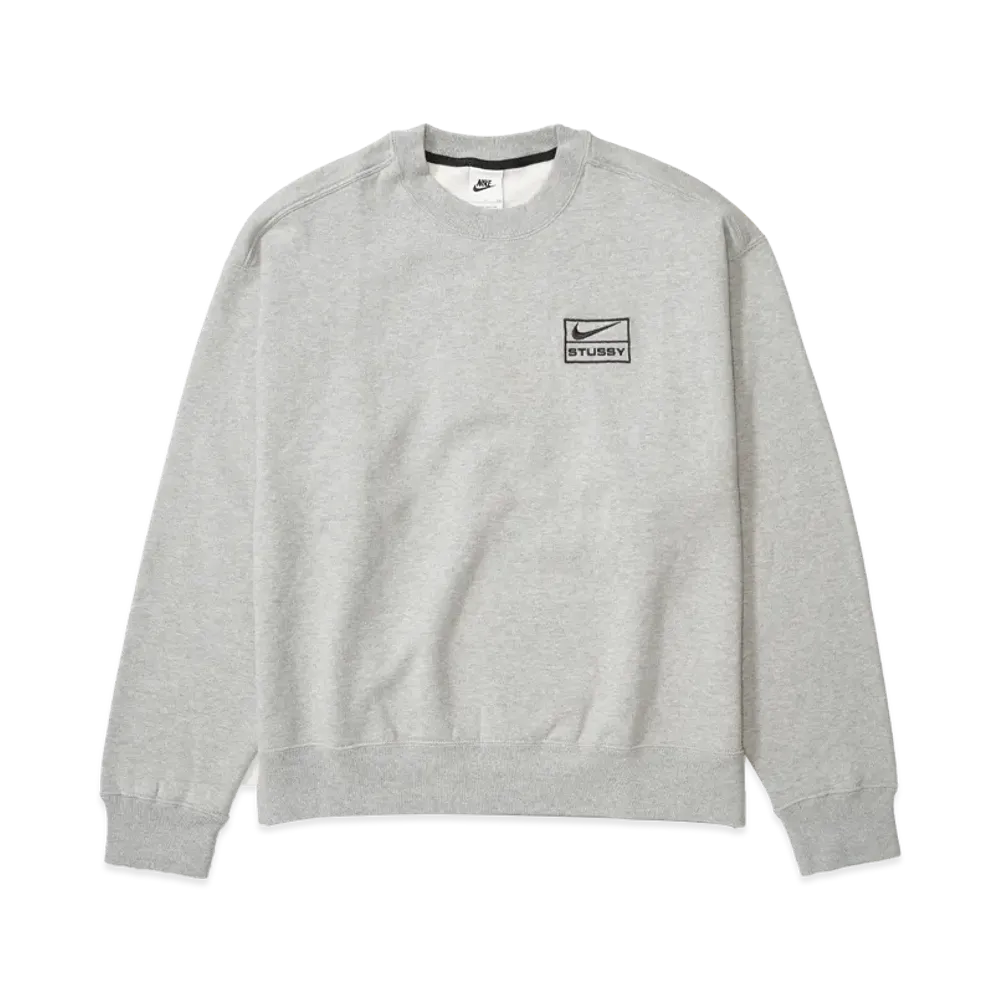 Stussy x Nike Fleece Crew (Asia Size) "Grey" DO9338-063