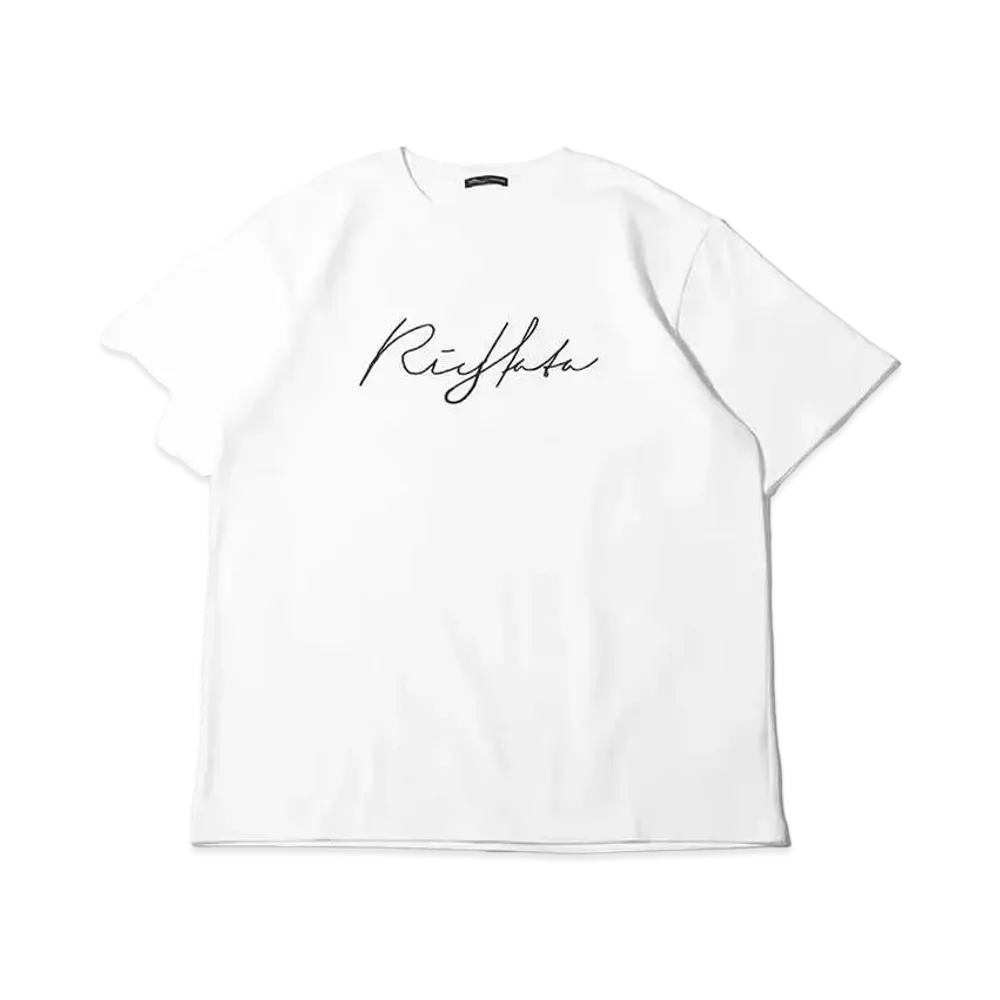 atmos pink x Riehata Logo Embroidery Big T-Shirt "White"