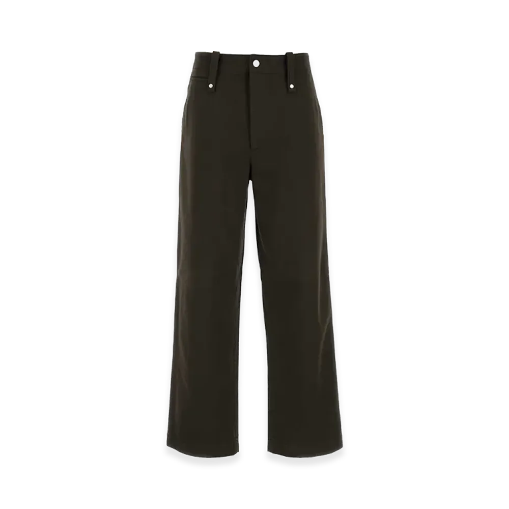 Burberry Chocolate Cotton Wide-Leg Pant "Brown"