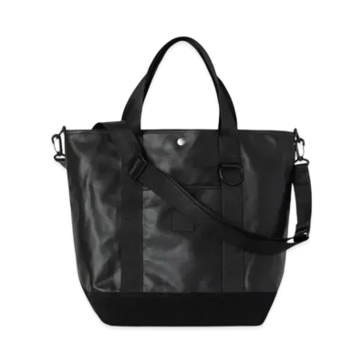 Carhartt WIP Leather Canvas Tote "Black"