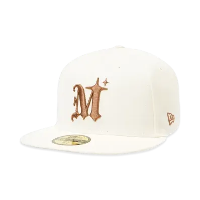 NEWERA x MLVINCE 59FIFTY AUTHENTIC LOGO CAP "CREAM"