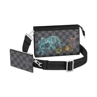 Louis Vuitton Gaston Wear Lable Wallet Damier "Noir"