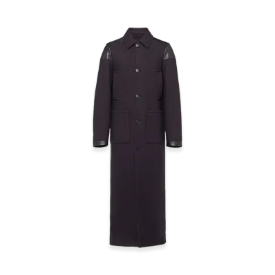 PRADA Wool Blend Maxi-Coat "Navy"