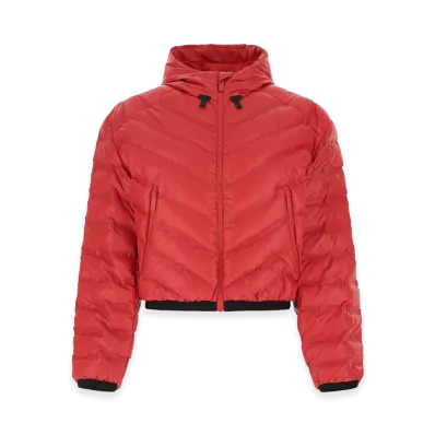 PRADA Women's Polyurethane Blend Padded Jacket "Red"