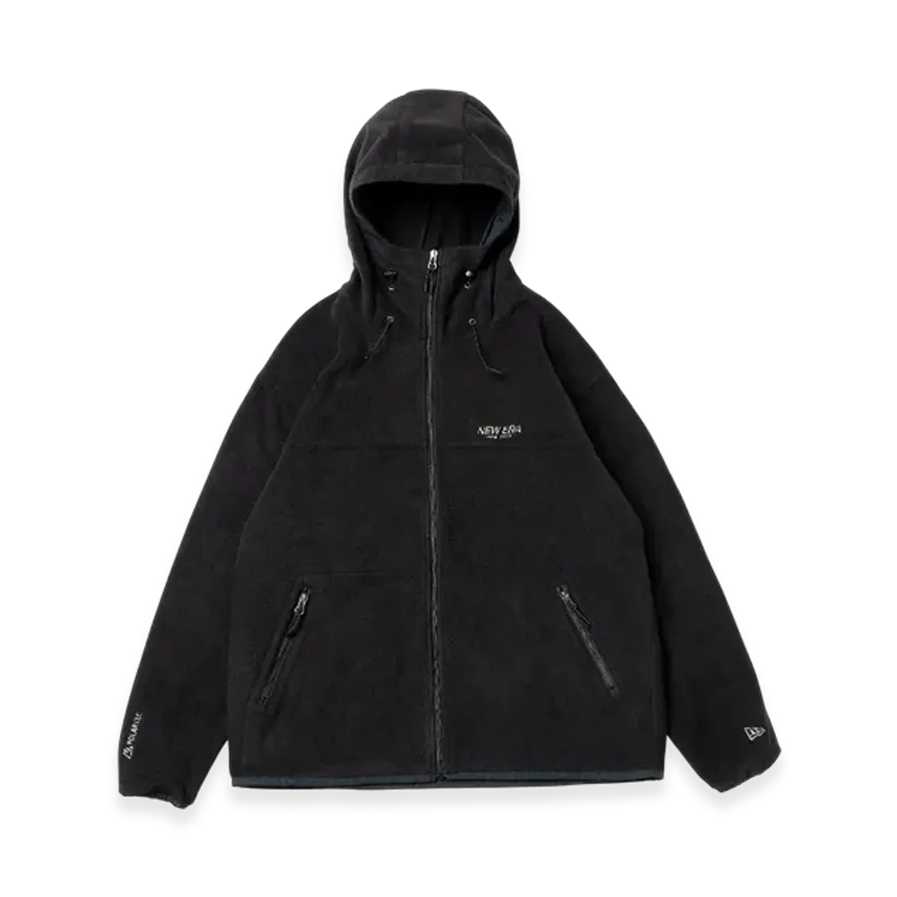 NEW ERA Polartec Black Label FW25 Full Zip Hoodie Fleece Jacket "Black"