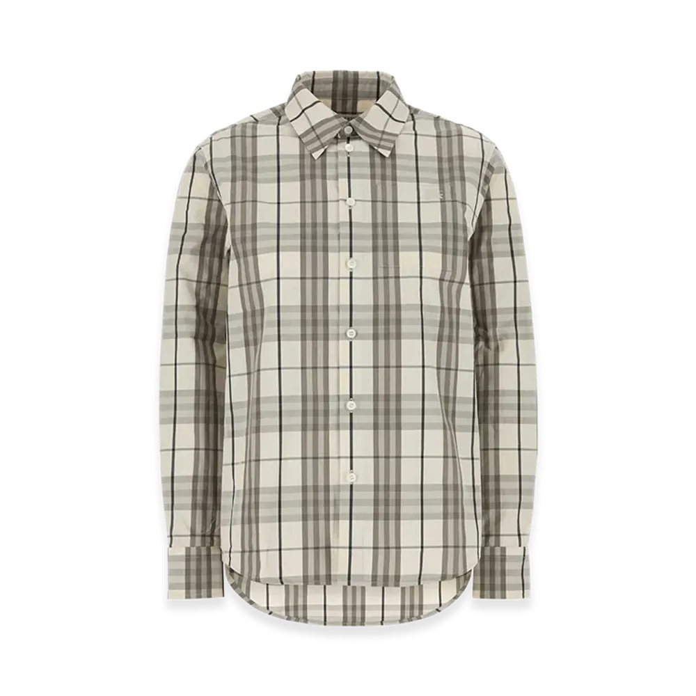 Burberry Women's Embroidered Poplin Shirt "Beige"