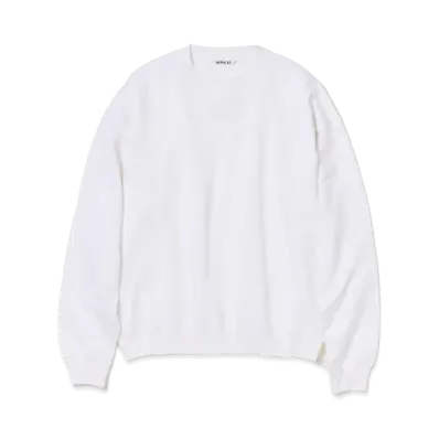 AURALEE Pima Light Sweat P/O "White"