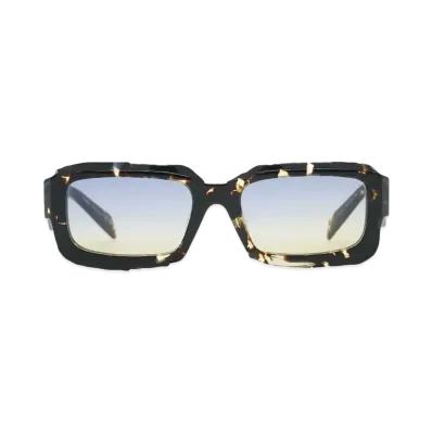 PRADA PR 27ZSF "BLACK MALT TORTOISE/CLEAR FIFTY YELLOW/DARK BLUE"