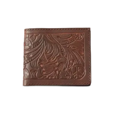 PORTER CLASSIC x Heaven and Hell Hand Carved Leather Wallet By KICHIZO "Brown"