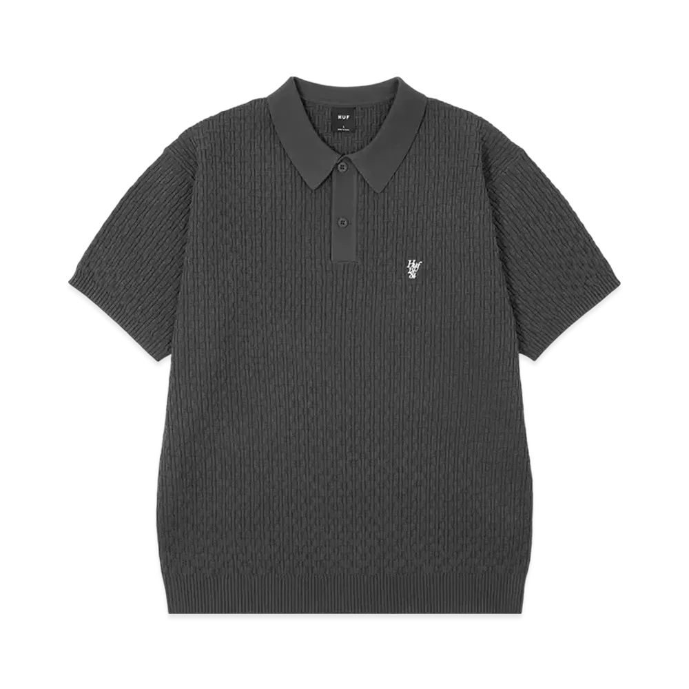 HUF 1984 Knit Polo "Asphalt"