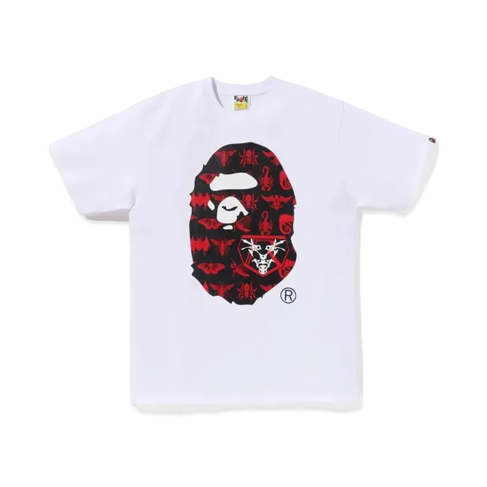 A BATHING APE x Shin Kamen Rider Ape Head Tee "White"