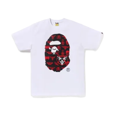 A BATHING APE x Shin Kamen Rider Ape Head Tee "White"