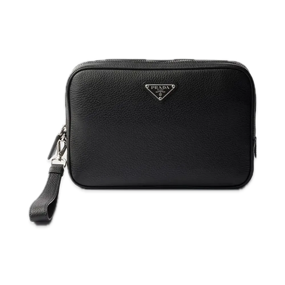 PRADA Leather Pouch "Black"