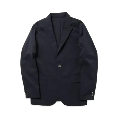 BEAMS 3B Shirt Jacket Coolmax Seersucker "Navy"
