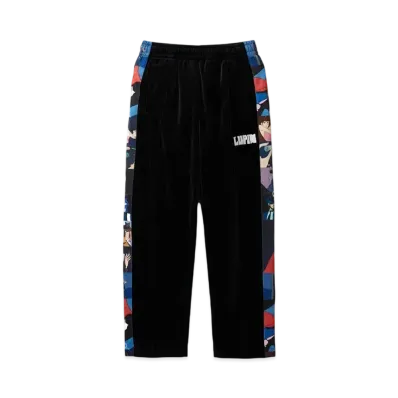 graniph x Lupin III Opening Velour Track Pants "Black"